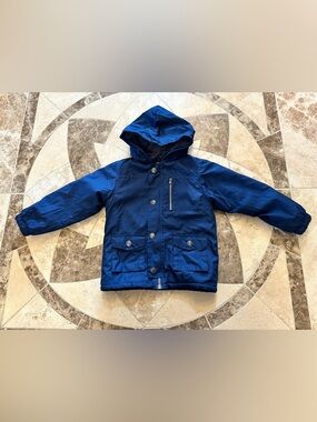 Kids Navy Hooded Jacket -Fall/Spring Coat
